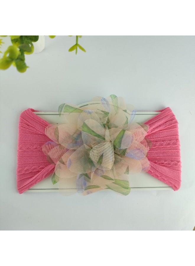 Baby & Kids Soft Headband Hair Accessory with Elegant Flower - Image 3